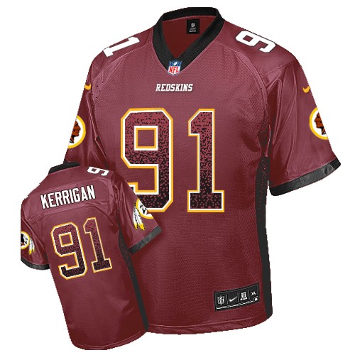 Men's Limited Ryan Kerrigan Nike Jersey Burgundy Red - #91 Drift Fashion NFL Washington Redskins
